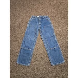 Vintage Carhartt Men’s 34 X 30 Double Knee Carpenter Blue Denim Jeans Workwear